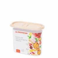 Банка д/сып продуктов 1,65л [ФИЕСТА] с клапаном БЕЖЕВЫЙ