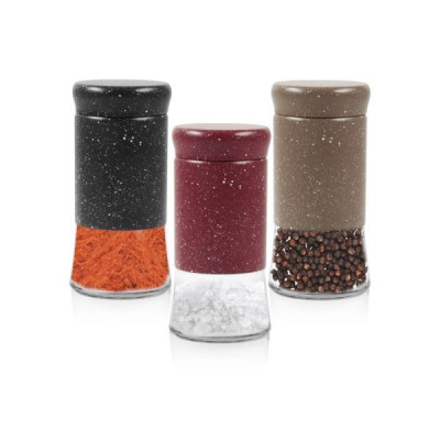 Баночка для специй "Гранит", стекло и пластик, 11см, 150мл