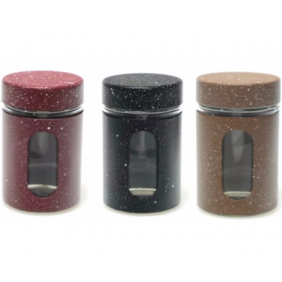 Баночка для специй "Гранит", стекло и пластик, 8см, 100мл
