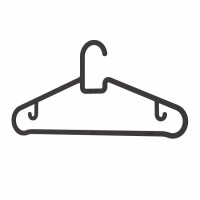 Набор вешалок-плечиков 52-54р (черный) (5шт) (уп.10)