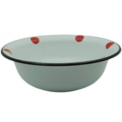 Миска 5,0л белосн ГОРОШКИ