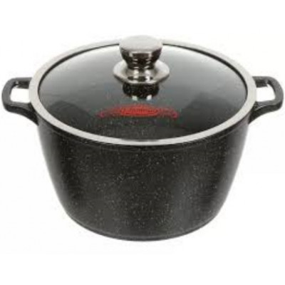 Кастрюля 8л. 300/150 Гранит лит/руч. с кр. (п/у)