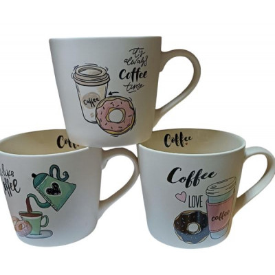 Кружка"Кофе и пончик" 420мл, 10*9см