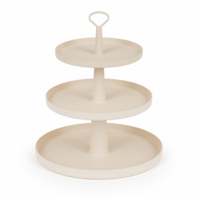 Фруктовница 3-х ярусная средняя [ФЕЕРИЯ] БЕЖЕВАЯ