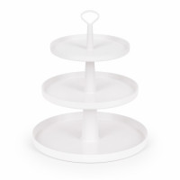 Фруктовница 3-х ярусная средняя [ФЕЕРИЯ] БЕЛАЯ