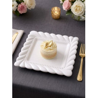 Блюдо 10" "Пай" белая керамика