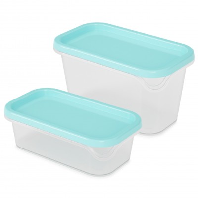 Набор контейнеров для заморозки (1л;1,7л) (голубой) (уп.12)