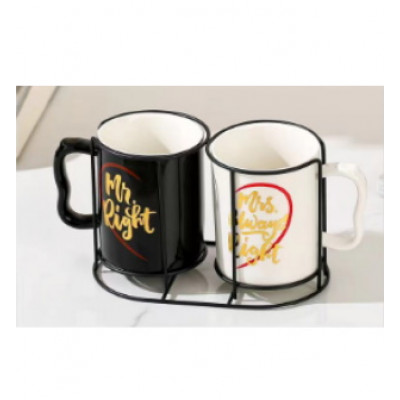 Набор кружек "Влюбленная парочка"на мет.подставке 300мл в п/у