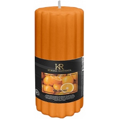 Свеча ароматическая столбик "рельеф" 50*100 "Апельсин"