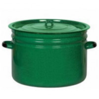 Кастрюля 9,0л цилиндр эмаль без рисунка изумруд