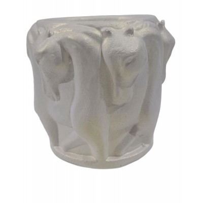 Ваза"Лошадь малая"белая 12*14см