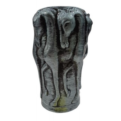 Ваза"Лошадь большая"серая 21*13см