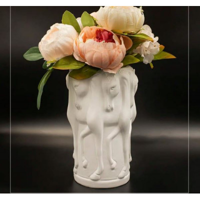 Ваза"Лошадь большая"белая 21*13см