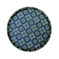 Поднос круглый 30см с антискользящим покрытием, пластик (случайный цвет)