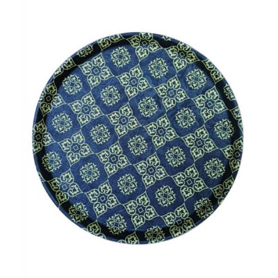 Поднос круглый 30см с антискользящим покрытием, пластик (случайный цвет)