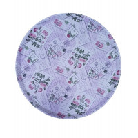 Поднос круглый 45см с антискользящим покрытием, пластик  (случайный цвет)