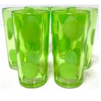 Набор 6 стаканов 1256 ГОРОХИ зелёный