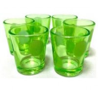 Набор 6 стаканов 1240 ГОРОХИ зелёный
