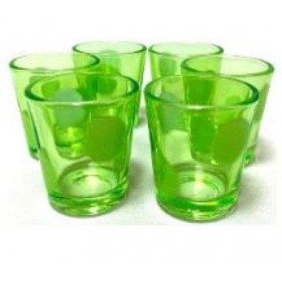 Набор 6 стаканов 1240 ГОРОХИ зелёный