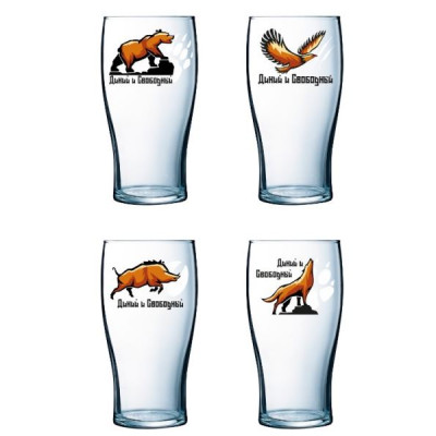 Стакан для пива "Тюлип" "Дикий и свободный" 570 мл