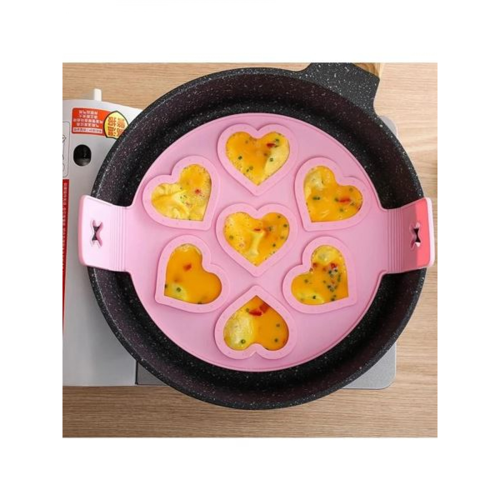 Форма для оладьев (силикон)7ячеек-сердце, 38*23см OZ