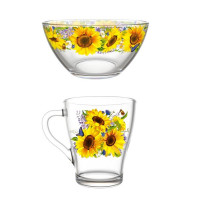 Набор "Ланч"арт.1238-Д"Подсолнухи"(кружка 250мл.+салатник 250мл.)