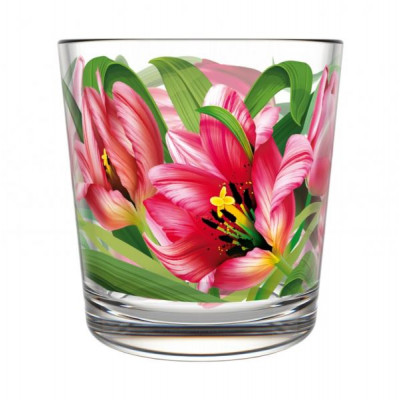 Набор стаканов 250мл. 6шт. арт.144-Д "Тюльпаны"(круг)