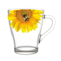 Набор кружек для чая 250мл. 6шт. арт.1649/6-Д "Живая природа.Подсолнух"