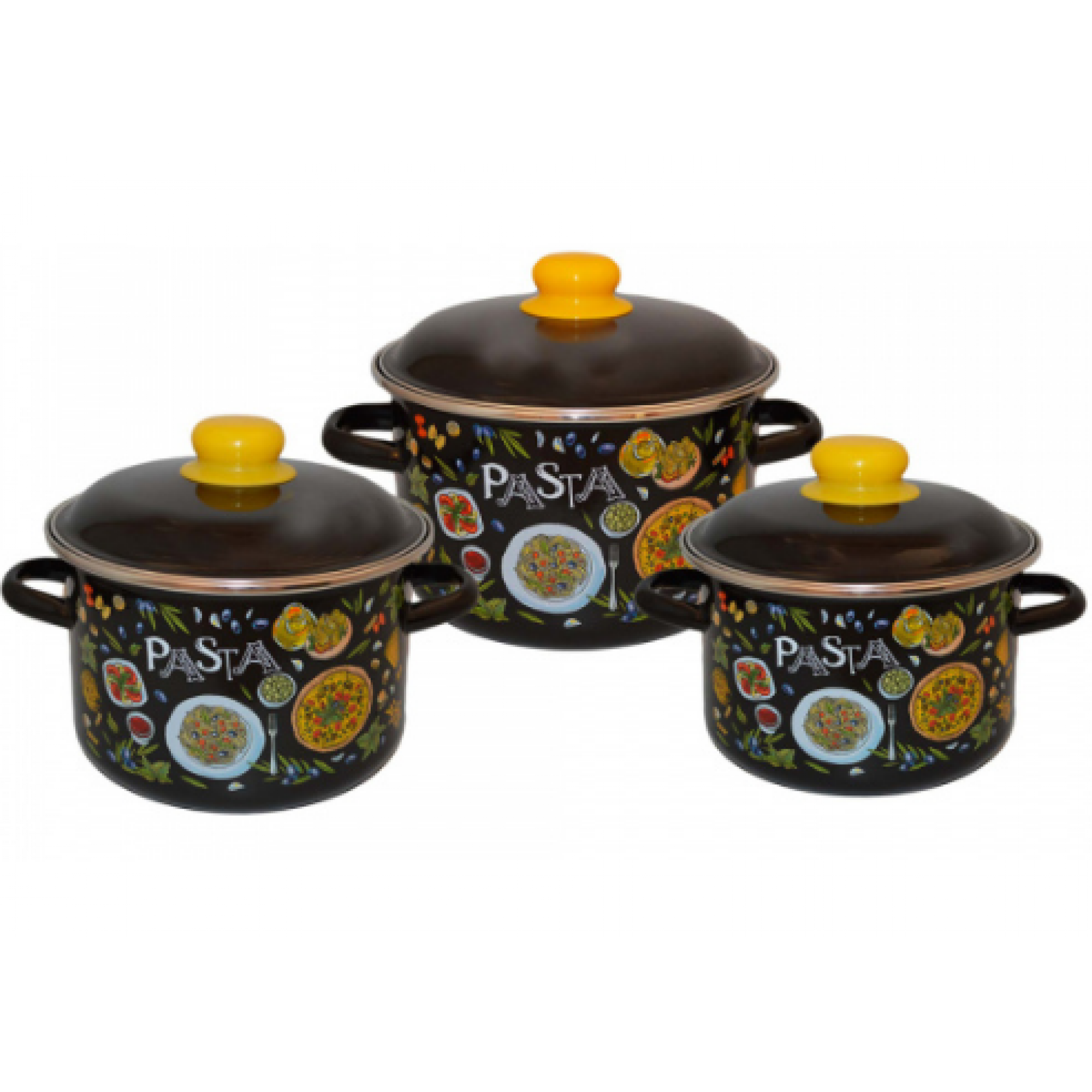 Набор кастрюль 19 PASTA черн (2л+3л+5,5л)