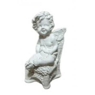 Фигурка из гипса Ангел на стуле 5,8см, А-12