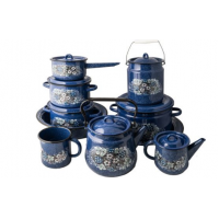 Набор кастрюль №125 [ГОЛУБИКА] син с зерн