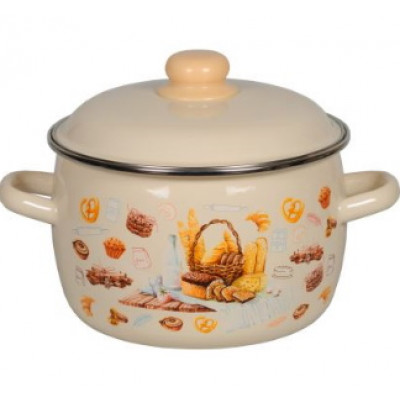 Кастрюля 4,0 л слон.кость ХЛЕБ