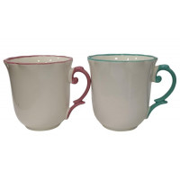 Кружка"Цветная окантовка" 360мл в ас-те