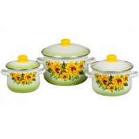 Набор кастрюль №408 Подсолнухи (2л+4л+5,5л)