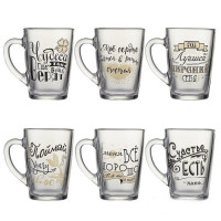 Кружка "Капучино" 300 мл "Пожелания"6вид