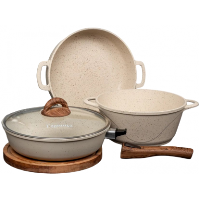 Набор ОНИКС Кастрюля 4л,сковорода 26см, жаровня 3л ст/кр