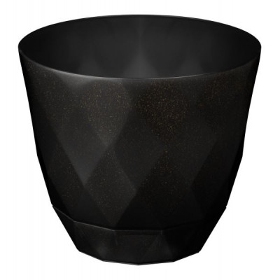 Горшок для цветов с поддоном SUNRISE D145мм, 1,3л (черный перламутр)