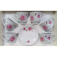 Чайный набор 12пр "Розовый цветок" в прямоуг.уп, 200мл