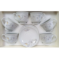 Чайный набор 12пр "Золотой пион" в прямоуг.уп, 200мл