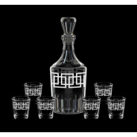 Набор для вина 7пр.арт.1230-Г "Квадро" (графин 1+6  стопок  50мл.)