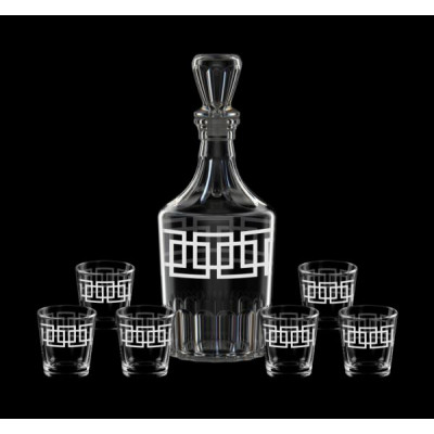 Набор для вина 7пр.арт.1230-Г "Квадро" (графин 1+6  стопок  50мл.)