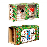 Подарочный набор арт.1235-Д "Игрок" (стопки 2+колода карт)