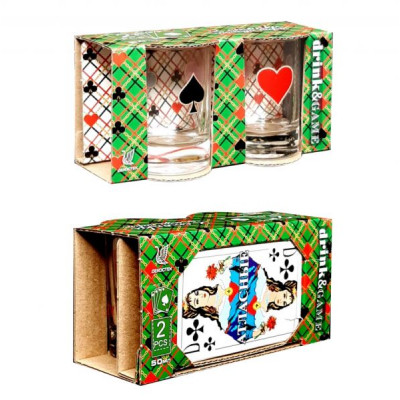 Подарочный набор арт.1235-Д "Игрок" (стопки 2+колода карт)
