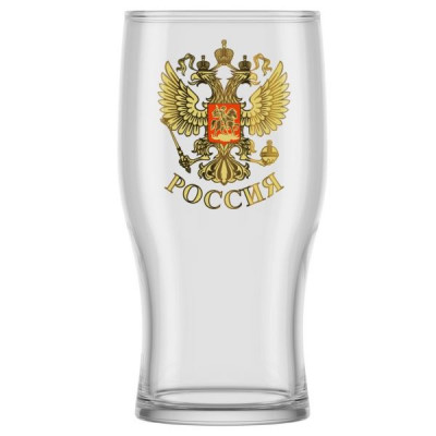 Бокал для пива 500мл. 2шт. арт.305/2-Д "Герб России"