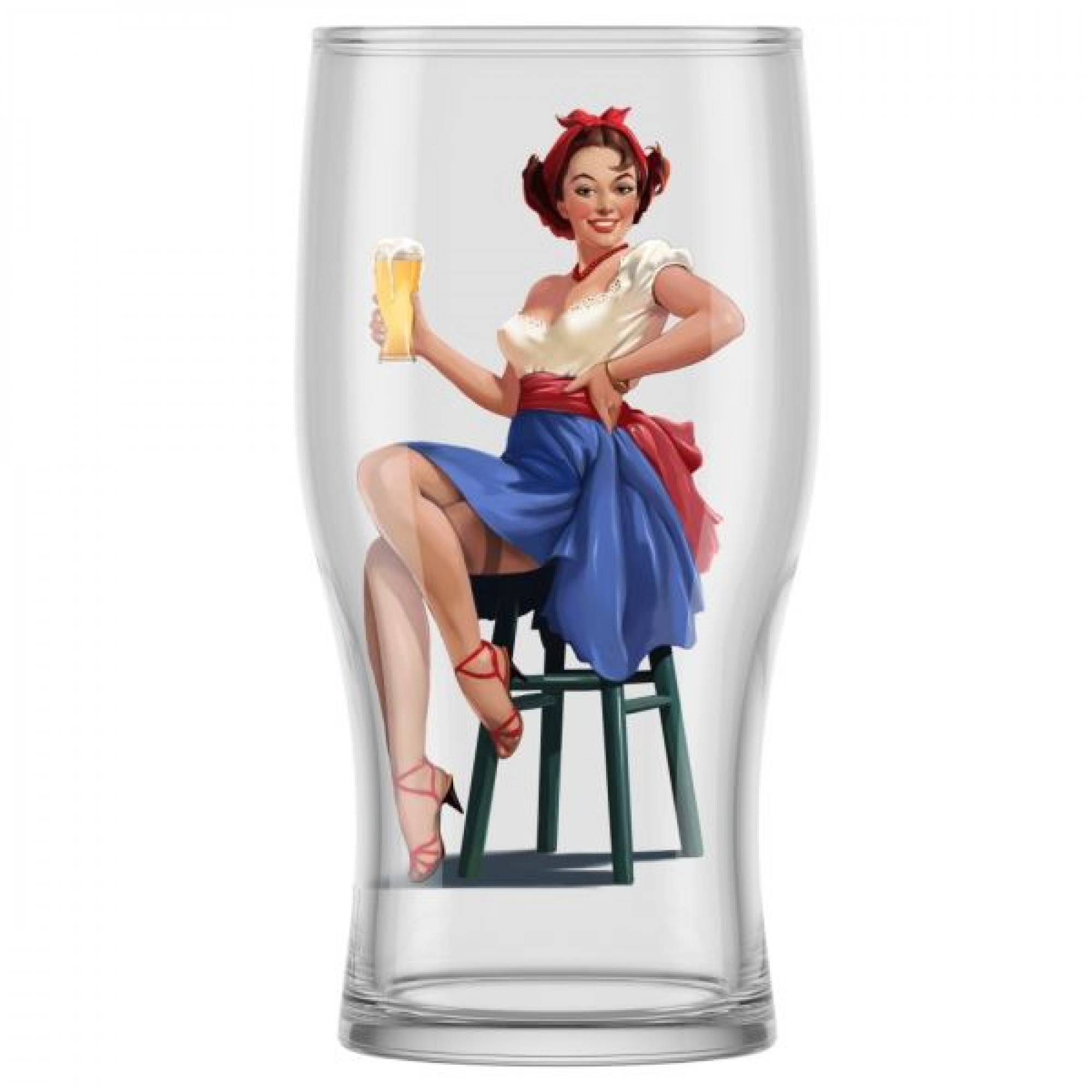 Бокал для пива 500мл. 2шт. арт.305/2-Д "Рin-up beer"