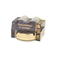 Чемодан-набор 3пр(2стопок+пепельница)Гравировка, 50мл/10см