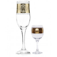МЕДАЛЬОН Подарочный набор 12пр(бокалы + рюмки на ножке)
