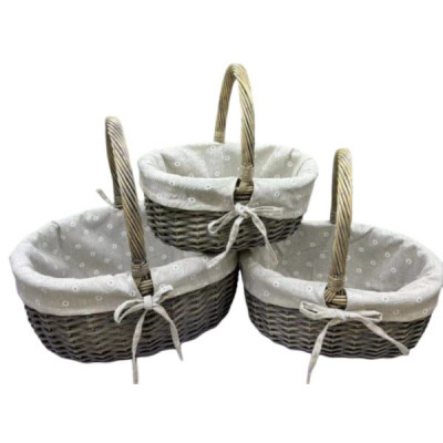 Набор корзинок 3шт плетенка (39*17см,32*13см,25*10см)