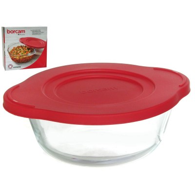 Посуда для СВЧ круглая 1,5 л c пластикковой крышкой