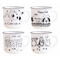 Кружка "Счастливый кот"340мл, 4 дизайна